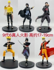 6PCS/SET 17-19CM Naruto 9 Generation Cartoon PVC Toys Anime Figure