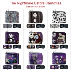 9 Styles The Nightmare Before Christmas Cartoon Zipper Purse Anime Short Wallet