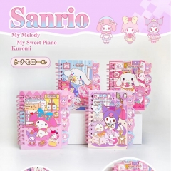 24PCS/SET Sanrio Kuromi Cinnamoroll Cartoon Pattern Anime Notebook