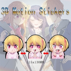 3 Styles OSHI NO KO Cartoon Can Change Pattern Lenticular Flip Anime 3D Stickers