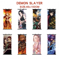 8 Styles 40*102CM Demon Slayer: Kimetsu no Yaiba Wall Scroll Cartoon Pattern Decoration Anime Wallscroll