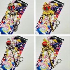 4 Styles Pretty Soldier Sailor Moon Cartoon Cute Anime Keychain