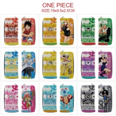 9 Styles One Piece Cartoon Zipper Purse Anime Long Wallet