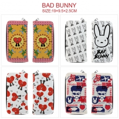 5 Styles Bad Bunny Cartoon Zipper Purse Anime Long Wallet
