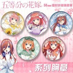 30 Styles The Quintessential Quintuplets Cartoon Badge Pin Decoration Clothes Anime Brooch