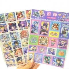 2PCS/SET Genshin Impact Cartoon Pattern Anime Stickers