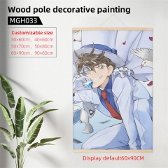 2 Size Detective Conan Wood Pole Wall Scroll Wood Anime Wallscroll