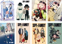 4 Styles 8pcs/set 42*29CM Spy x Family Cartoon Cosplay Decoration Anime Paper Poster