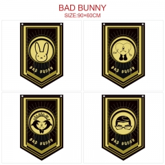 4 Styles 90x60CM Bad Bunny Hot Sale Flag Anime Decoration Flag