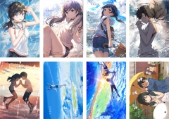 8PCS/SET 42*29CM Tenki no Ko/Weathering with You Cartoon Anime Paper Poster