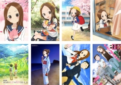 8PCS/SET 42*29CM Teasing Master Takagi-san Cartoon Anime Paper Poster