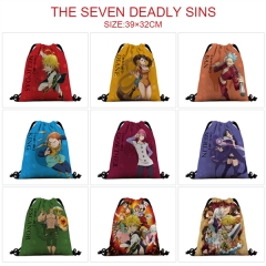 10 Styles The Seven Deadly Sins Cosplay Cartoon Anime Drawstring Bags