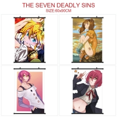 5 Styles 60*90CM The Seven Deadly Sins Scroll Cartoon Pattern Decoration Anime Wallscroll