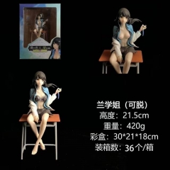 21.5CM After Class Ran-Senpai Adult Sexy Girl Anime PVC Figure