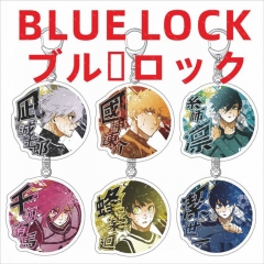 40 Styles 5CM Blue Lock Cartoon Pendant Keychain Kawaii Acrylic Keyring