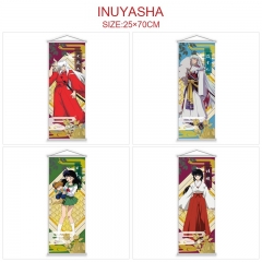 25*70CM 6 Styles Inuyasha Scroll Cartoon Pattern Decoration Anime Wallscroll