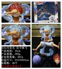 16CM One Piece Nika Luffy GEAR 5 Adult Cartoon Anime Figure Toy