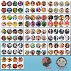 8PCS/SET 13 Styles One Piece Cartoon Anime Brooch Pin