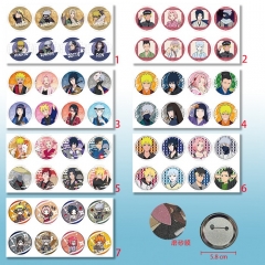8PCS/SET 7 Styles Naruto Cartoon Anime Brooch Pin