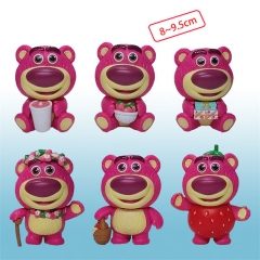 6PCS/SET 8-9.5CM Lotso Huggin Bear Cartoon Anime Figure