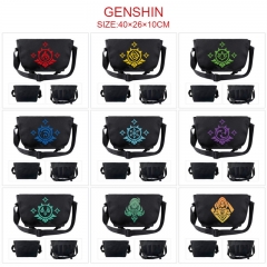 12 Styles Genshin Impact Cartoon Anime Waterproof Shoulder Bag