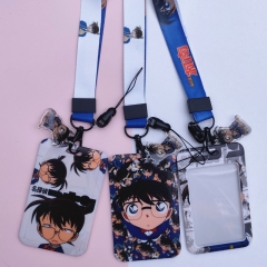 10 Styles Detective Conan Game Pattern Anime Card Holder Bag With Lanyard