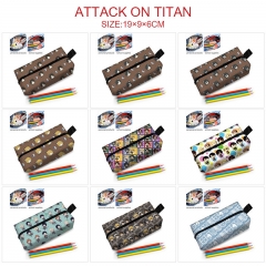 9 Styles Attack on Titan/Shingeki No Kyojin Cartoon Anime Zipper Makeup Bag