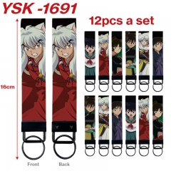 3 Styles 12PCS/SET Inuyasha Cartoon Anime Keychain