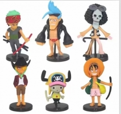 6PCS/SET 8CM One Piece Cartoon Anime PVC Figure