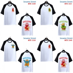 3 Styles Sesame Street Cartoon Short Sleeve Anime T Shirt