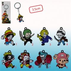 8 Styles One Piece Anime Alloy Keychain