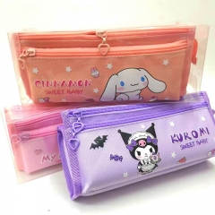 9PCS/SET Sanrio Kuromi Cinnamoroll Cartoon Anime Pencil Bag