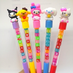 12PCS/SET Sanrio Kuromi Cinnamoroll Cartoon Pattern Anime Pen