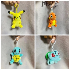 4 Styles 10-20CM Pokemon Pikachu Cartoon Anime Plush Toy Pendant