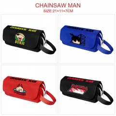 6 Styles Chainsaw Man Cosplay Cartoon Canvas Anime Waterproof Pencil Bag