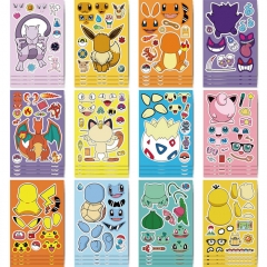 12PCS/SET Pokemon Cartoon DIY Anime Sticker