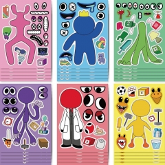 12PCS/SET Rainbow Friends Cartoon DIY Decorative Anime Sticker