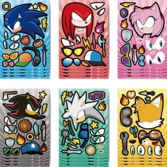 12PCS/SET Sonic the Hedgehog Cartoon DIY Decorative Anime Sticker