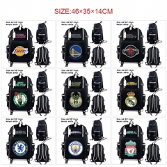 18 Styles Football Team Cartoon Anime Canvas Backpack Bag