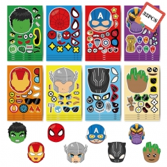 16PCS/SET Marvel Hero Cartoon DIY Decorative Anime Sticker