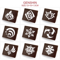 11 Styles Genshin Impact Cartoon Anime Leather Folding Wallet