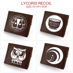 7 Styles Lycoris Recoil Cartoon Anime Leather Folding Wallet
