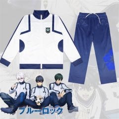 2 Styles Blue Lock Cosplay Costume Anime Pants and Coat