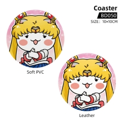Pretty Soldier Sailor Moon Cartoon PVC Character Collection Anime Coaster