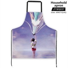 3 Styles Spirited Away Cartoon Pattern For Kitchen Waterproof Material Anime Household Apron