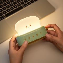 3 Colors Toast Cute USB Charging Sleep Aid LED Nightlight