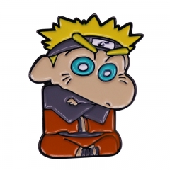 Naruto Cos Crayon Shin-chan Cartoon Decorative Alloy Pin Anime Brooch