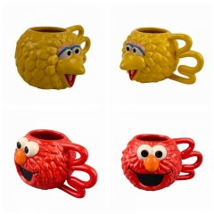 400ML 2 Styles Sesame Street Cartoon Anime Ceramic Cup Mug