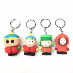 4 Styles South Park Anime PVC Figure Keychain