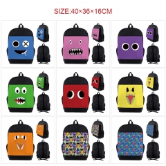 11 Styles Rainbow Friends Cartoon Nylon Canvas Anime Backpack Bag